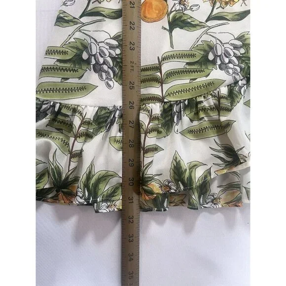 LOST + WANDER Limonada Citrus Print Ruffle Mini Dress Medium - Picture 7 of 9
